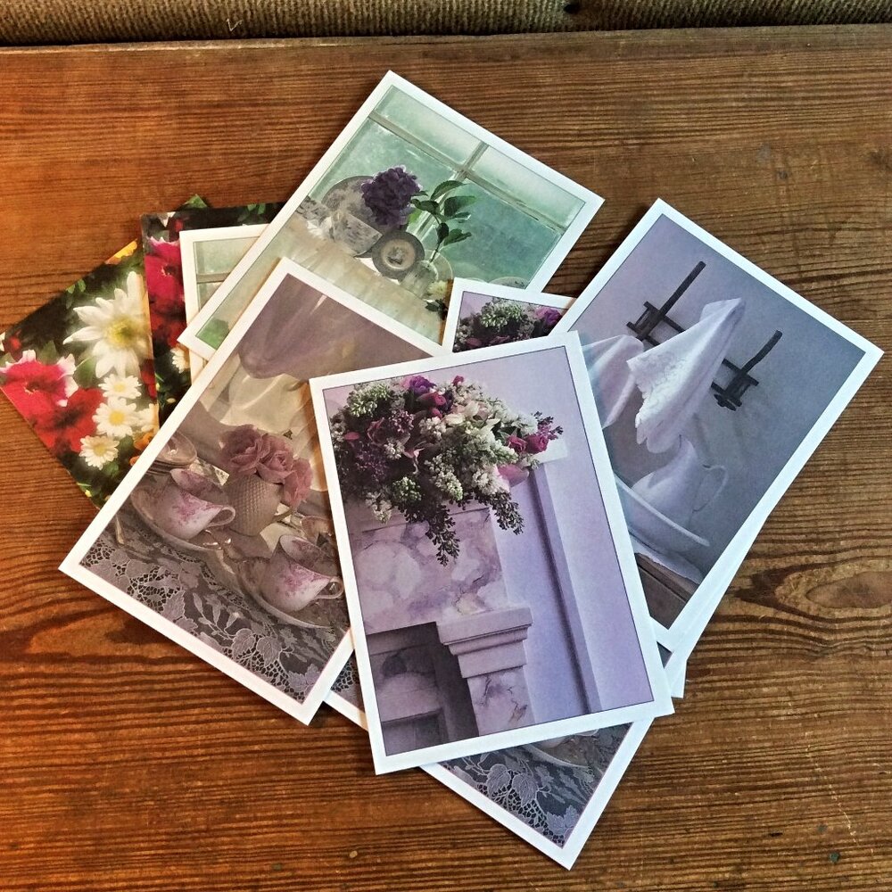 Current Inc Birthday Cards Lot of 9 w Envelopes Floral Elegant Designs